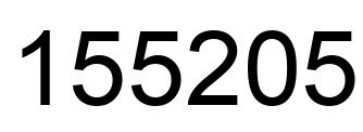 Number 155205 black image