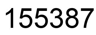 Number 155387 black image