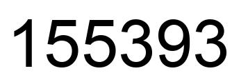 Number 155393 black image