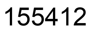 Number 155412 black image