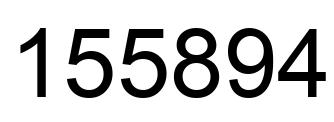 Number 155894 black image