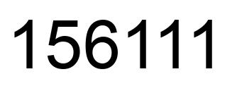Number 156111 black image