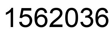 Number 1562036 black image