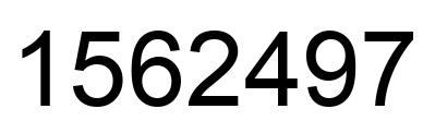 Number 1562497 black image
