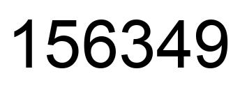 Number 156349 black image