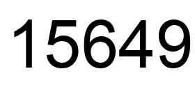 Number 15649 black image