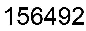 Number 156492 black image
