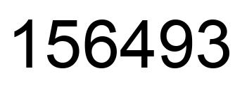 Number 156493 black image