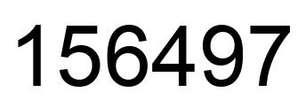 Number 156497 black image