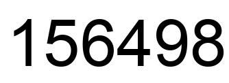 Number 156498 black image