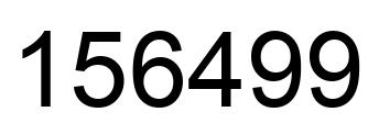 Number 156499 black image