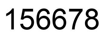 Number 156678 black image