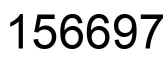 Number 156697 black image
