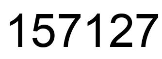 Número 157127 imagen negro