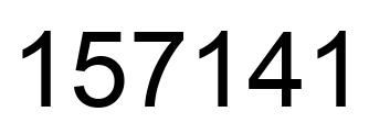 Number 157141 black image