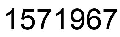 Number 1571967 black image