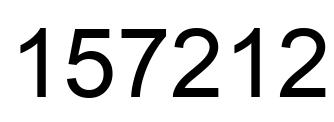 Number 157212 black image
