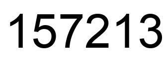 Number 157213 black image