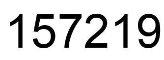 Number 157219 black image