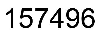 Number 157496 black image
