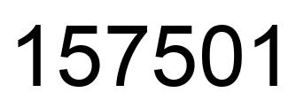 Number 157501 black image