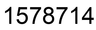 Number 1578714 black image