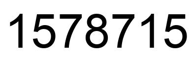 Number 1578715 black image