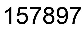 Number 157897 black image