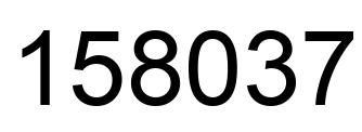 Number 158037 black image