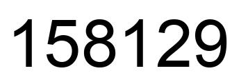 Number 158129 black image