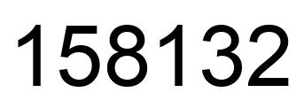 Number 158132 black image