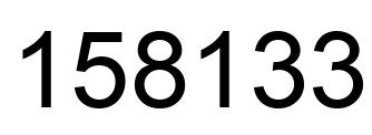 Number 158133 black image