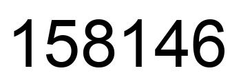 Number 158146 black image