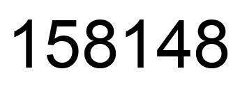 Number 158148 black image