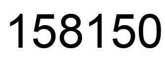 Number 158150 black image