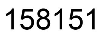 Number 158151 black image