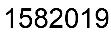 Number 1582019 black image