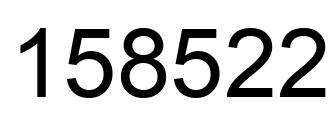 Number 158522 black image