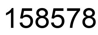 Number 158578 black image