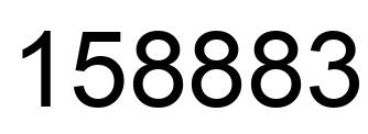 Number 158883 black image