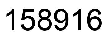Number 158916 black image
