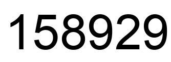 Number 158929 black image