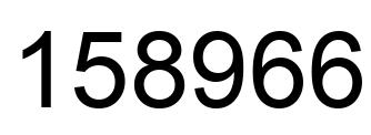 Number 158966 black image