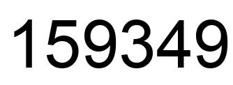 Number 159349 black image