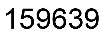 Number 159639 black image