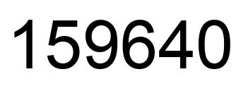 Number 159640 black image