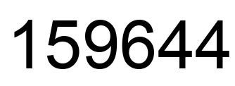 Number 159644 black image