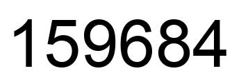 Number 159684 black image