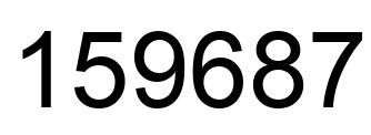 Number 159687 black image