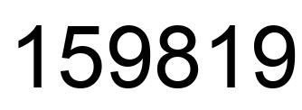 Number 159819 black image